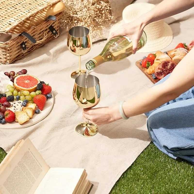 Stainless Steel Glass Goblets Cocktail Creative Metal Wine Glass Bar Restaurant Champagne Red Wine Glass Drinkware Barware Cup C251126