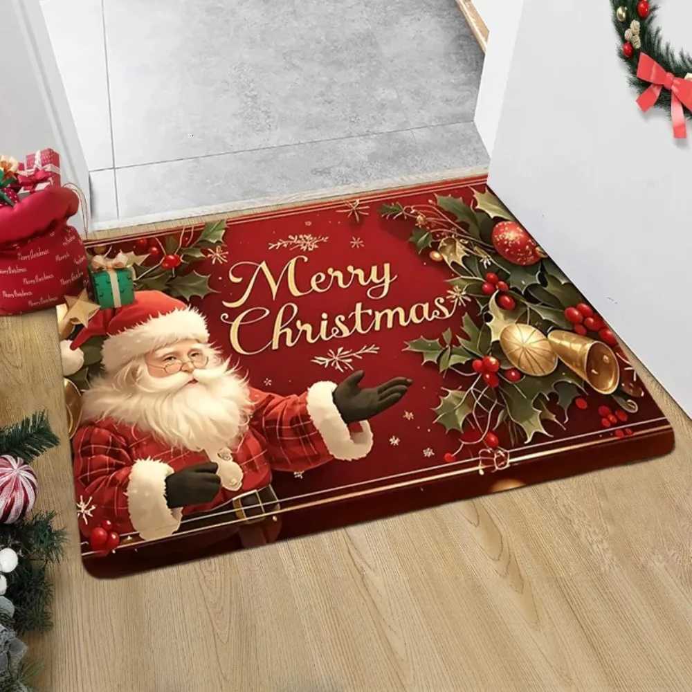 Door Carpet Christmas Festival Santa Claus Merry Christmas Outdoor Mat Decorations Home 2026 Christmas Ornament New Year 2025M251126