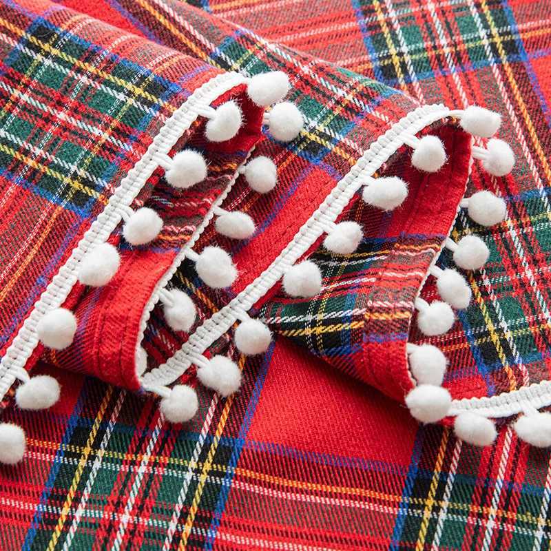 Curtain Christmas Buffalo Check Plaid Curtains Farmhouse Design Semi Sheer Curtains Christmas Decorations Rod Pocket for Kitchen/Living Room Y251126