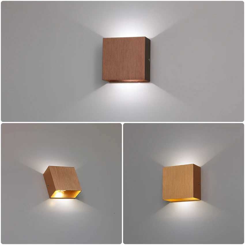 6W Led Wall Sconce Light Decor Wall Lamp Living Room Bedroom Indoor Wall Light For Home Brushed Aluminum Wall lighting Fixture M251126