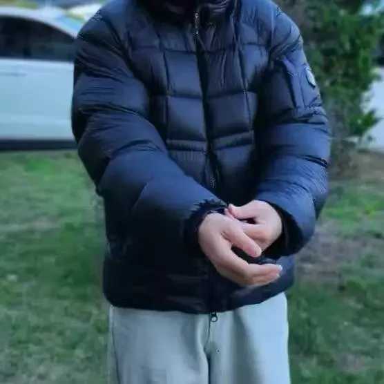 Fashion Outdoor Function Embroidery Goggles Warmth down Jaet Hooded Coat Couple Cotton Flannel Lined Stand Fit Long Sve Coat Y251125