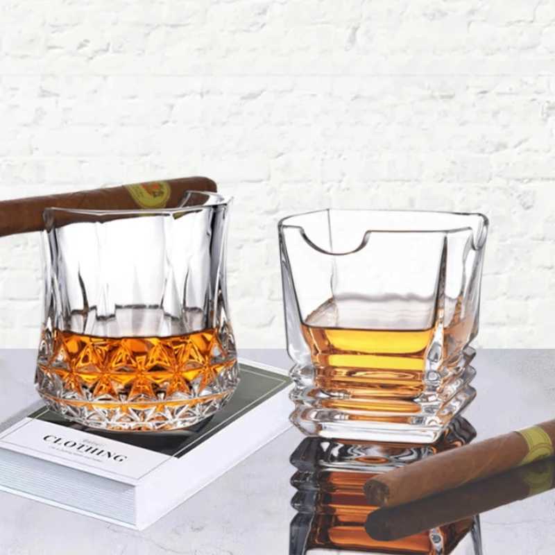 Whiskey Glass Cigar Holder Home Glass Bar Beer Glass Wine Glass High End Business Wine Glasses C251126