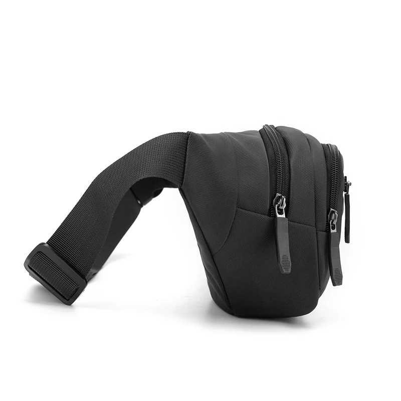 Mens Waterproof Outdoor Sports Bag Pouch Korean-Style Waist Fanny Pack Crossbody Male Banana Chest PackageT251126