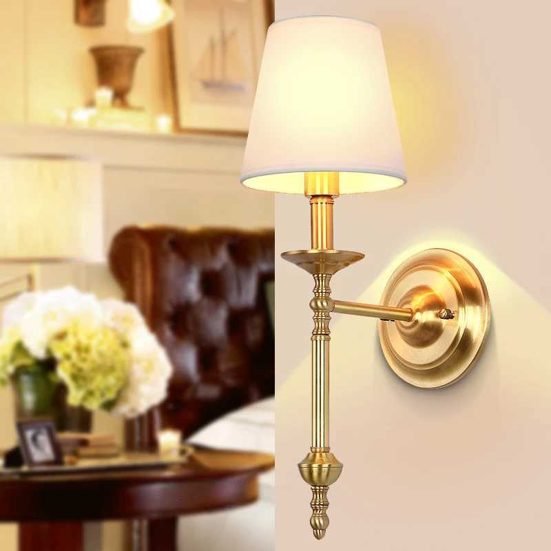 Arandela De Parede Copper Vintage Wall Lamp Lights For Home Living Room Home Lighting LED Wall Sconce Wandlamp M251126