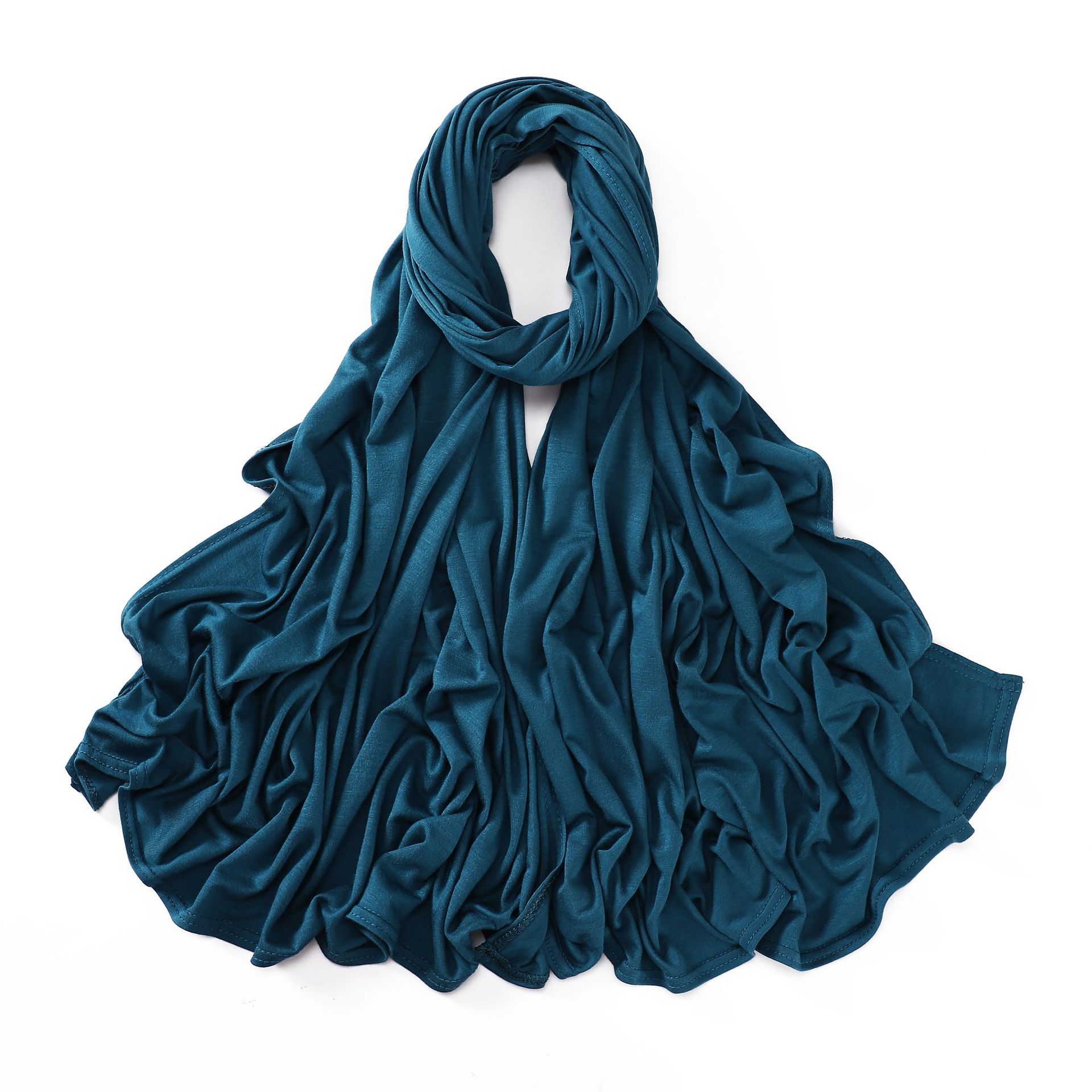 K521 Pure color mercerized cotton scarf soft breathable modal long scarf monochrome sweat cloth jersey hijab headscarf A41