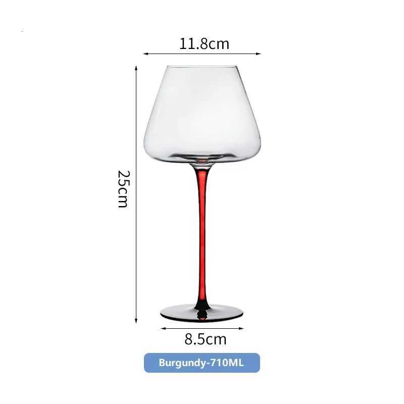 Luxury Crystal Goblets Burgundy Wine Glass Home Camping Party Champagne Wine Juice Drinking Cup Glass Kitchen Bar Tools 1/4PCS C251126