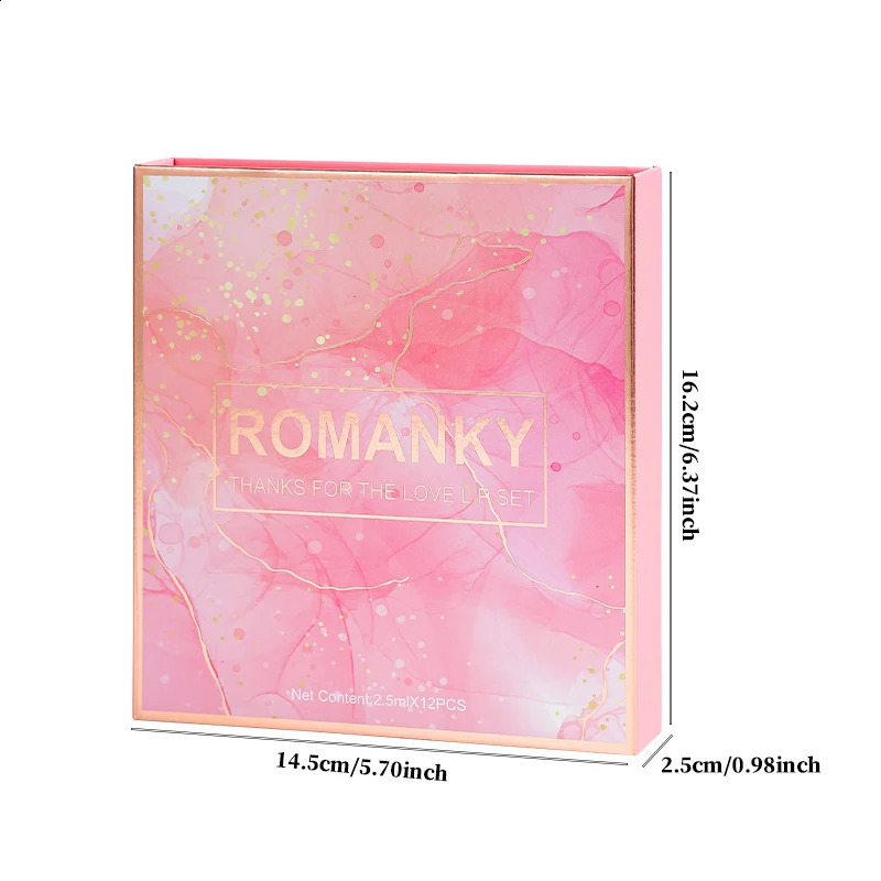 Matte Lip Gloss Set Smudge Proof Velvet Texture 12 Long-Lasting Shades for All Skin Types - Perfect Valentines Gift 250424