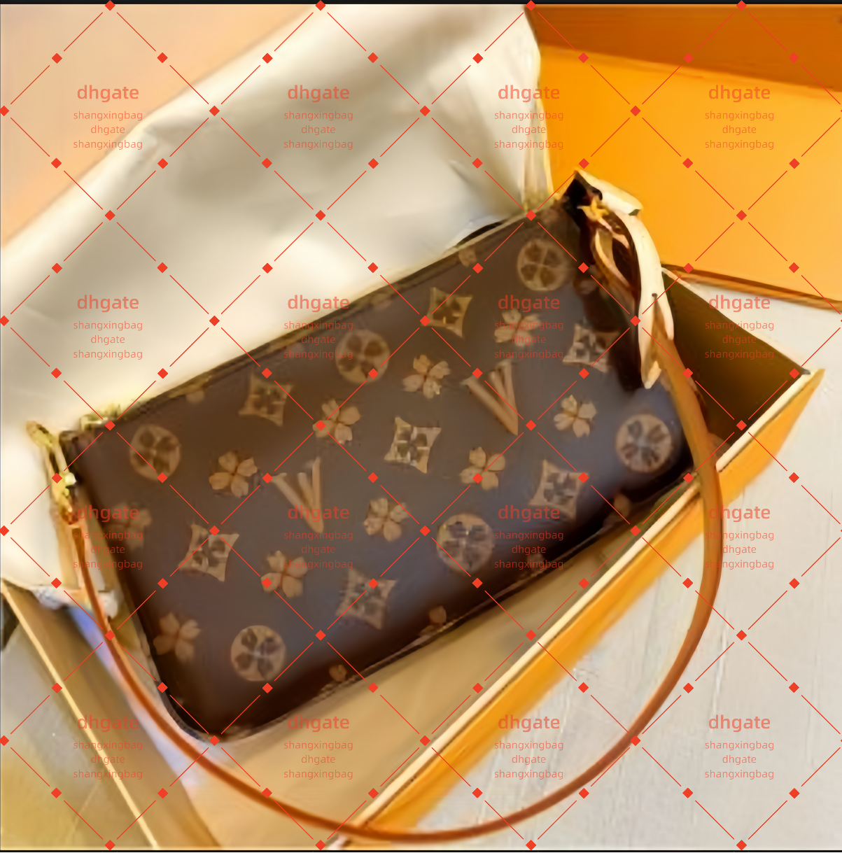 New liv pochette Underarm bags fashion brand designer bag tote bag Genuine leather design chain crossbody package clutch handbag evening bags wallet purse