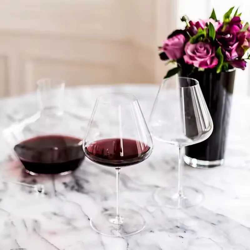 2PCS Zalto Style Upscale Banquet Crystal Handmade Wine Glass Extremely Thin Masterly Craft Perfect Flawless ics Goblet C251126