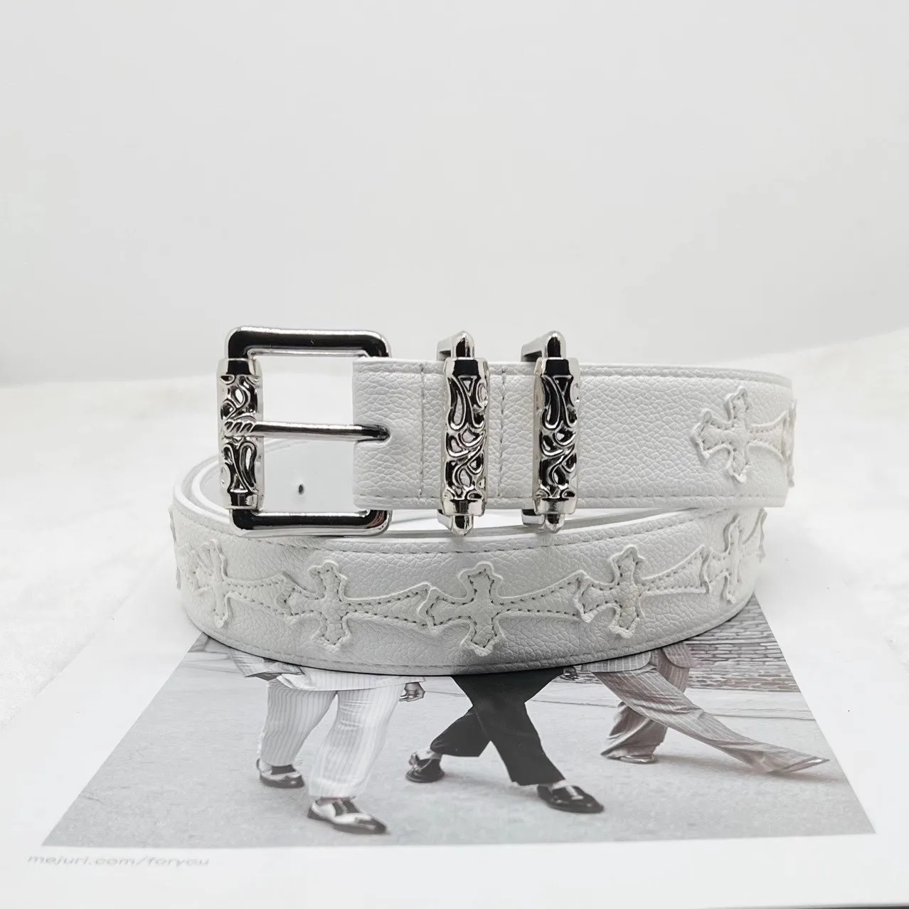 Gothic Y2K Women Men Belts Goth Ladies Hip hop Punk Rivet Skeleton Print Waist Belt Jeans Waistband 251126