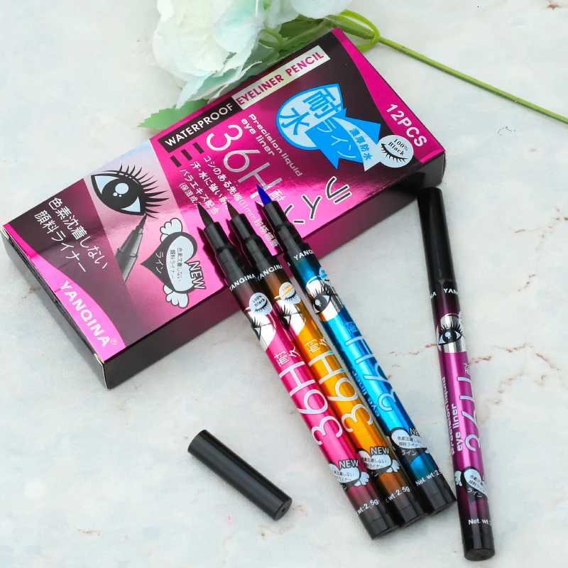 36H Waterproof Liquid Eyeliner Makeup Beauty Cosmetic Eye Liner Pencil Pen Portable Tools Accessories Brown/ Purple/ Black/ BlueT251126
