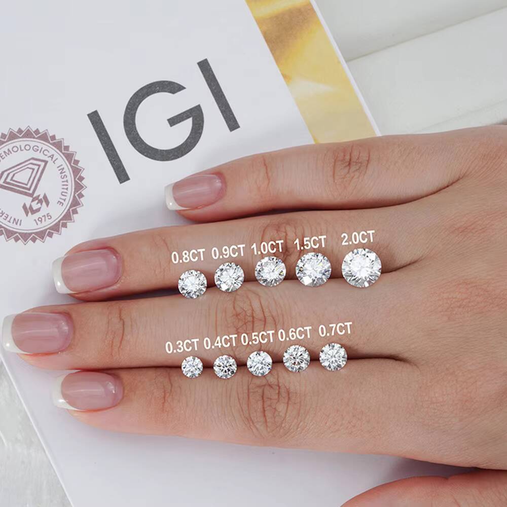 Gia Igi Certified Cvd HPHT 14k 18k Solid Gold White Gold Rings Engagement Jewelry Women Lab Grown Created Diamond Rings