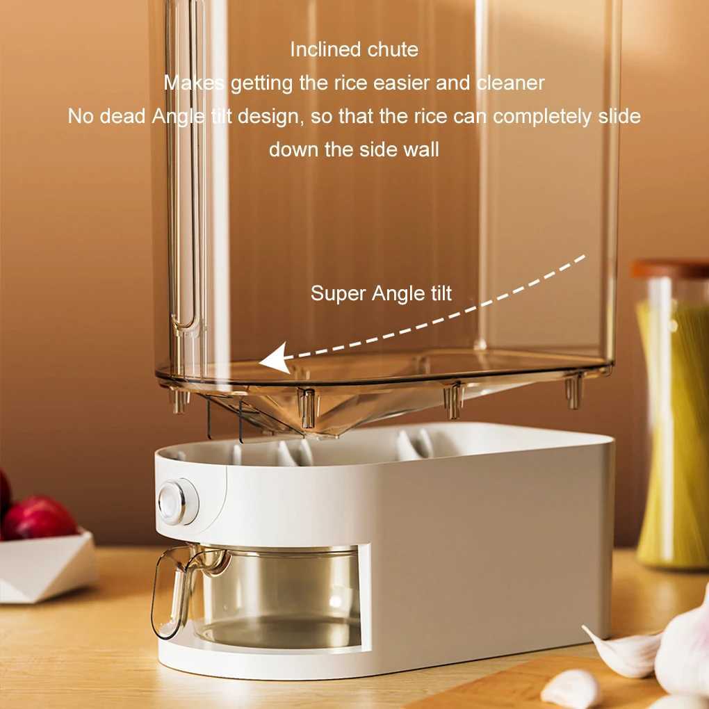 High-end Pressed Rice Bucket Insect-proof Moisture-proof Sealed Household Food-grade Rice Box Flour Storage Container 5kg Y251126