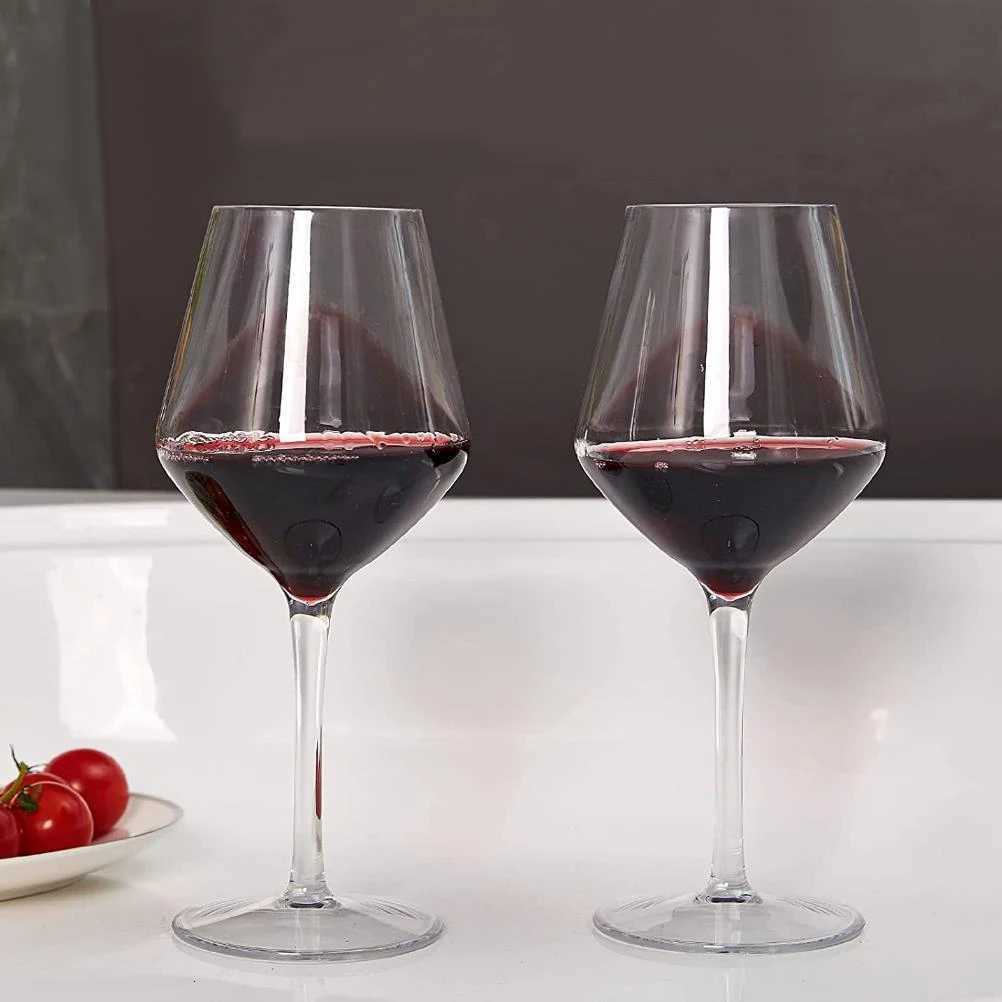 Unbreakable Stemmed Wine Glass 100 Tritan Plastic Dishwasher available Glassware 15 oz Set of 2-4 C251126