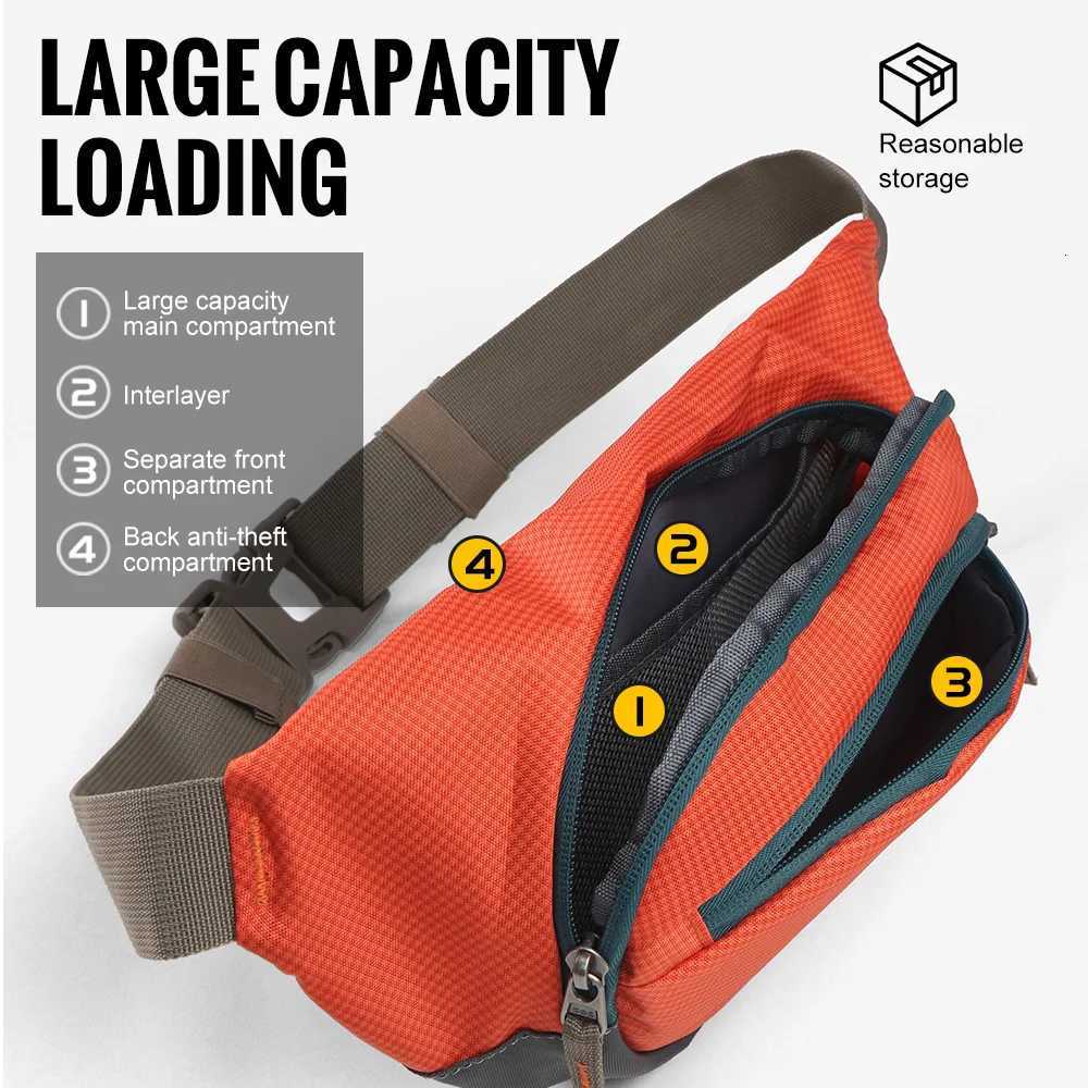 WRELS Running Waist Belt Bag Sport Multifunctional Ultralight Bounce Free Running Waist Pack Waterproof Fitness Mobile Phone BagT251126