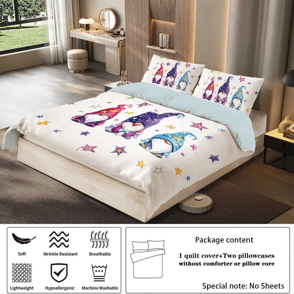 Christmas 3pcs Merry Christmas themed Santa Claus pattern bedding set for teenagers and adults bedroom a fun Christmas gift Y251126