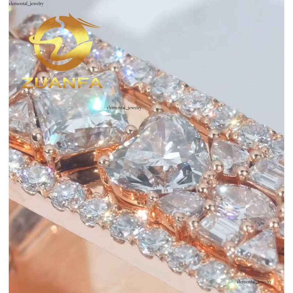 Ice out VVS Moissanite Hip-Hop Jewelry Chain Mixed Chalcedony Sier Ice Out Letter Pendant Passed Tester