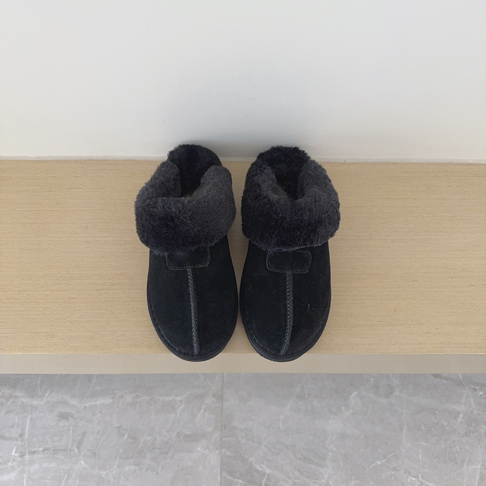Natural Sheepskin Fur Slippers Female Winter Slippers Women Warm Indoor Slippers Soft Wool Lady Home Slippers 241114