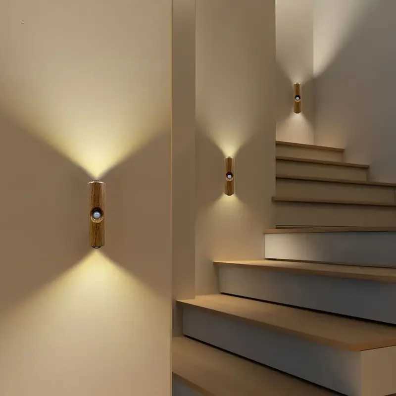 LED Night Light with Motion Sensor USB Rechargeable Indoor Ambient Lighting Dimmable Wall amps for Entryway Bedside Desk Closet M251126