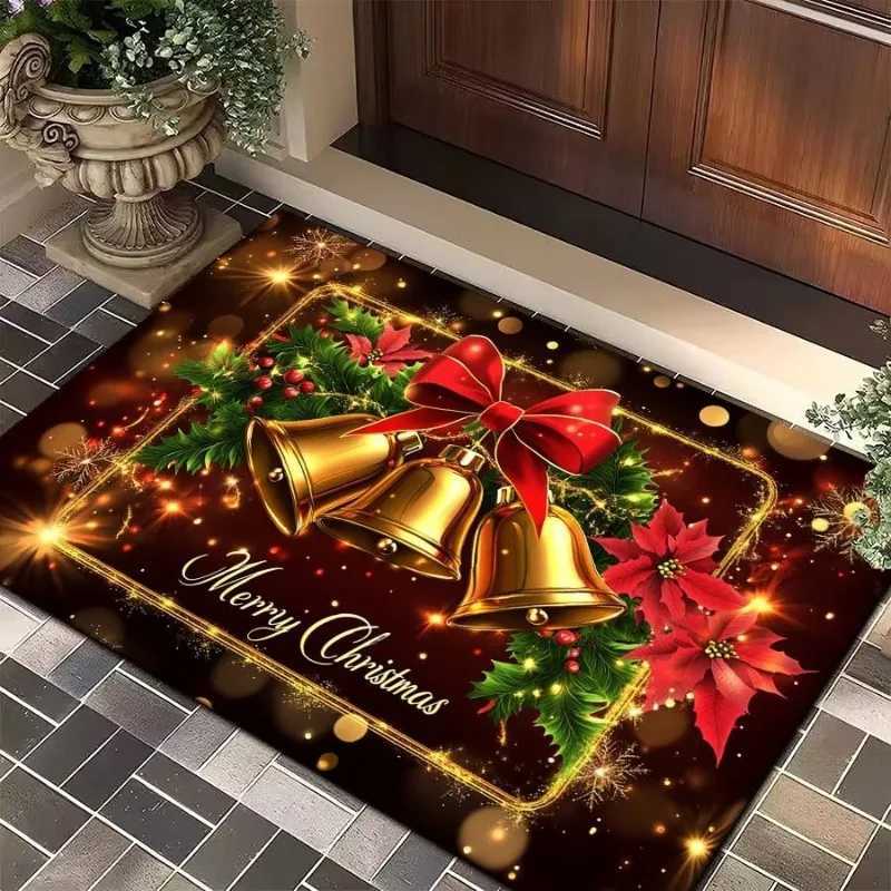 Merry Christmas Entrance Mat Christmas Carpet Mat Bathroom Non Slip and Absorbent Mat Door MatM251126