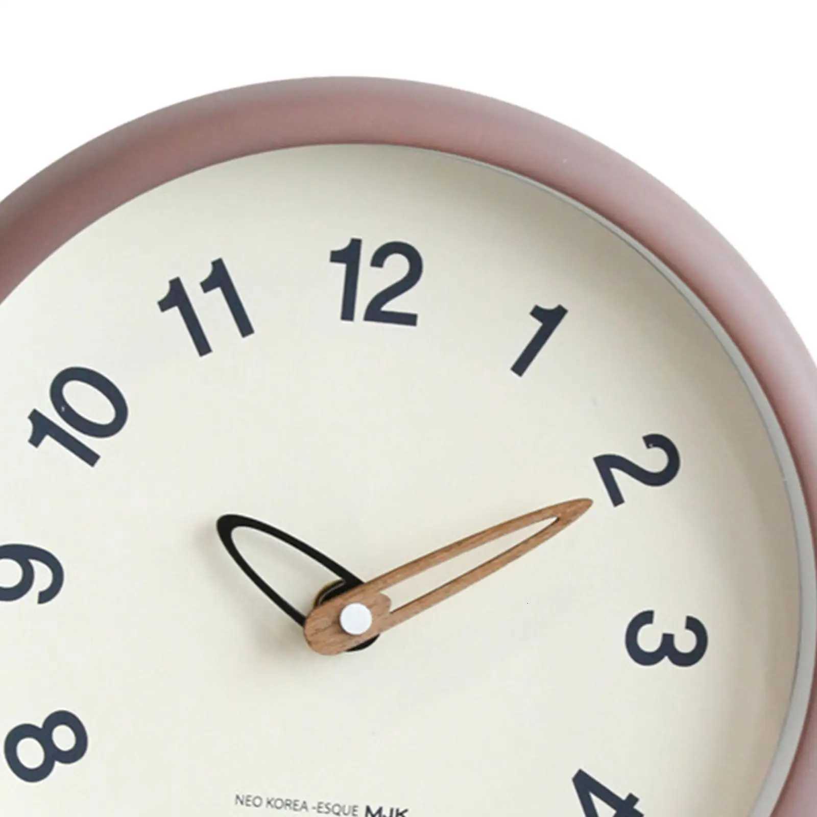 25cm Wall Clock Modern Lightweight Round Silent Easy to Read Large Numerals for Office Study Room Farmhouse Kitchen Decoration C251126