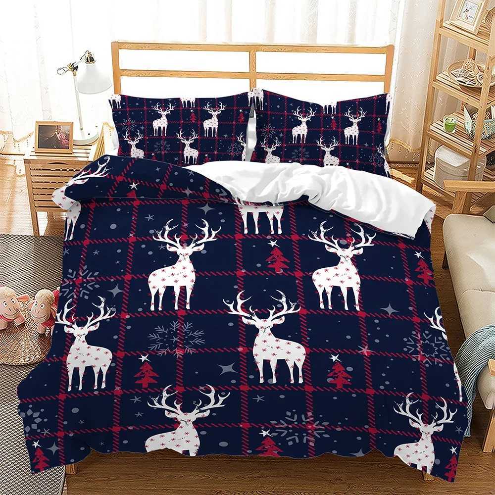 Christmas Christmas Duvet Cover Cartoon Merry Chirstmas Double Christmas Element Theme Celebrate Christmas for Friend Holiday Gifts Queen Y251126