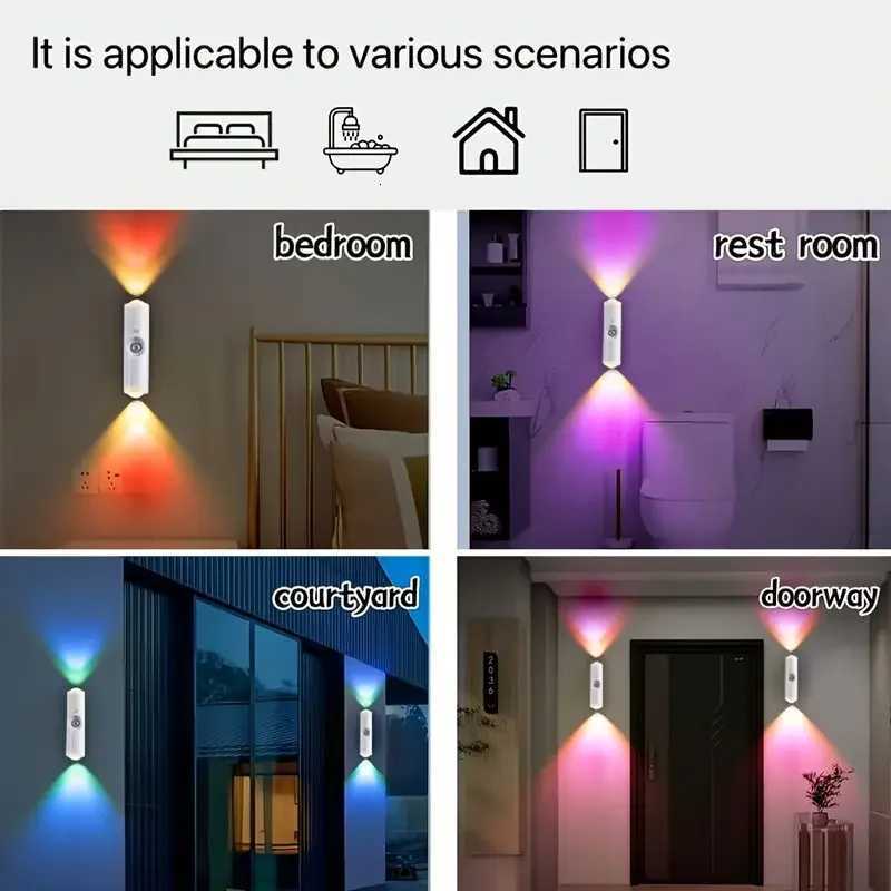 4/2pcs Cat Eye Motion Sensor LED Wall Lamp LED Night Lamp USB Charging Living Room Bedroom Wall-Mounted Light Closet Lighting M251126