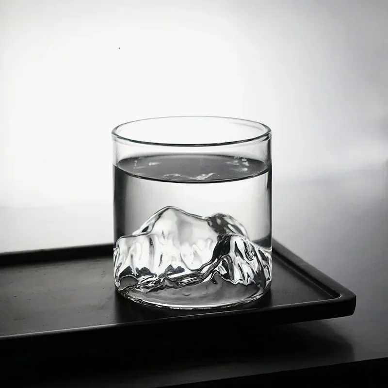 Small Transparent Glass Coffee Cup Mountain Glass Whisky Heat Resistant Tea Drink Milk Juice Cup Cups Drinking Glasses C251126