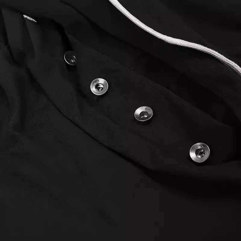 Dark RO Cotton High Street Shorts Men's Dropping Glue Printed Flying Mouse Harlan Five Point Shorts Hanging Crotch Loose Casual