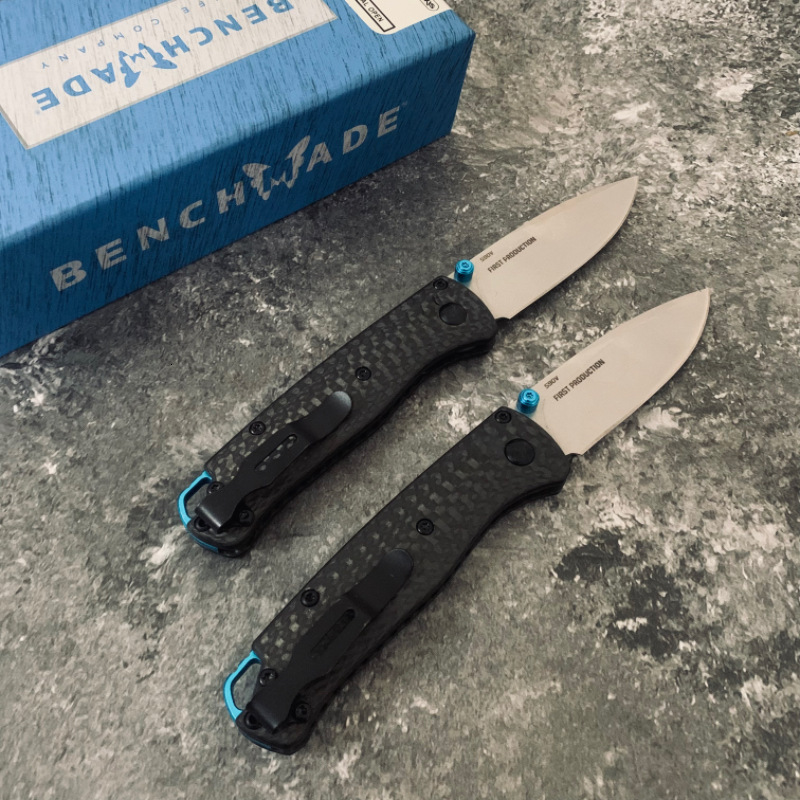 BM 533-3 Mini Bugout Carbon Fiber Folding Knife 2.82" S90V Black Outdoor Camping Hunting Pocket Tactical EDC Tool 535 Knife