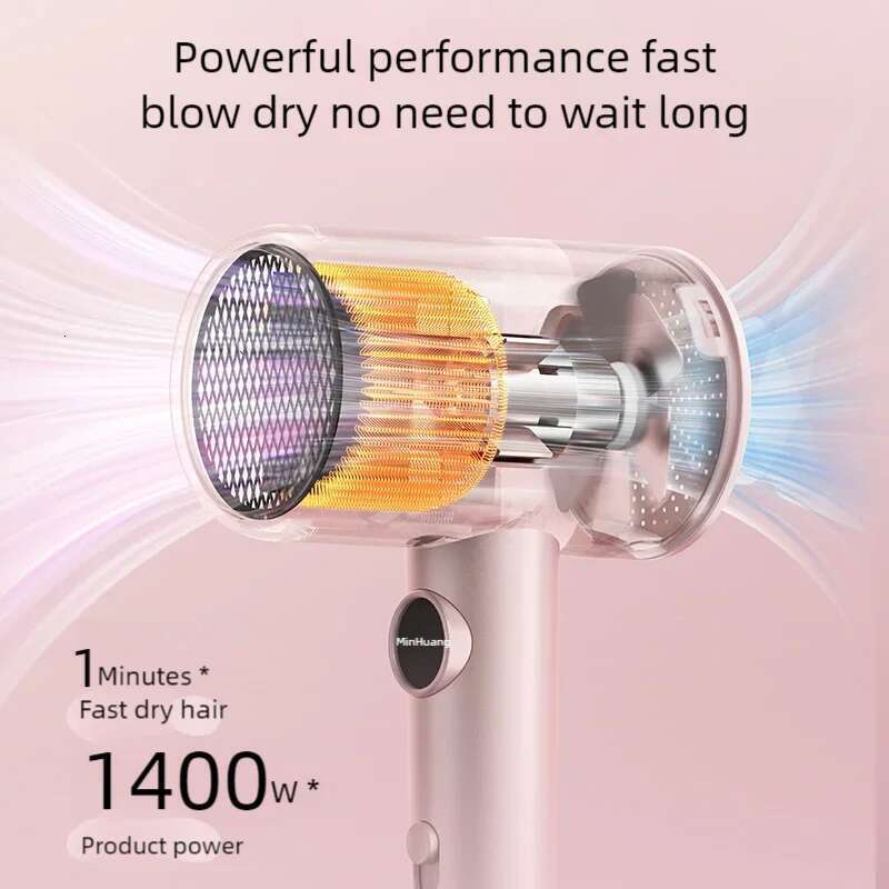 Professional Hair Hot Cold Wind Air Brush Hairdryer Negative Lonic Blow Dryer Strong Powerdryer Salon Tool 1400W Blowdryer