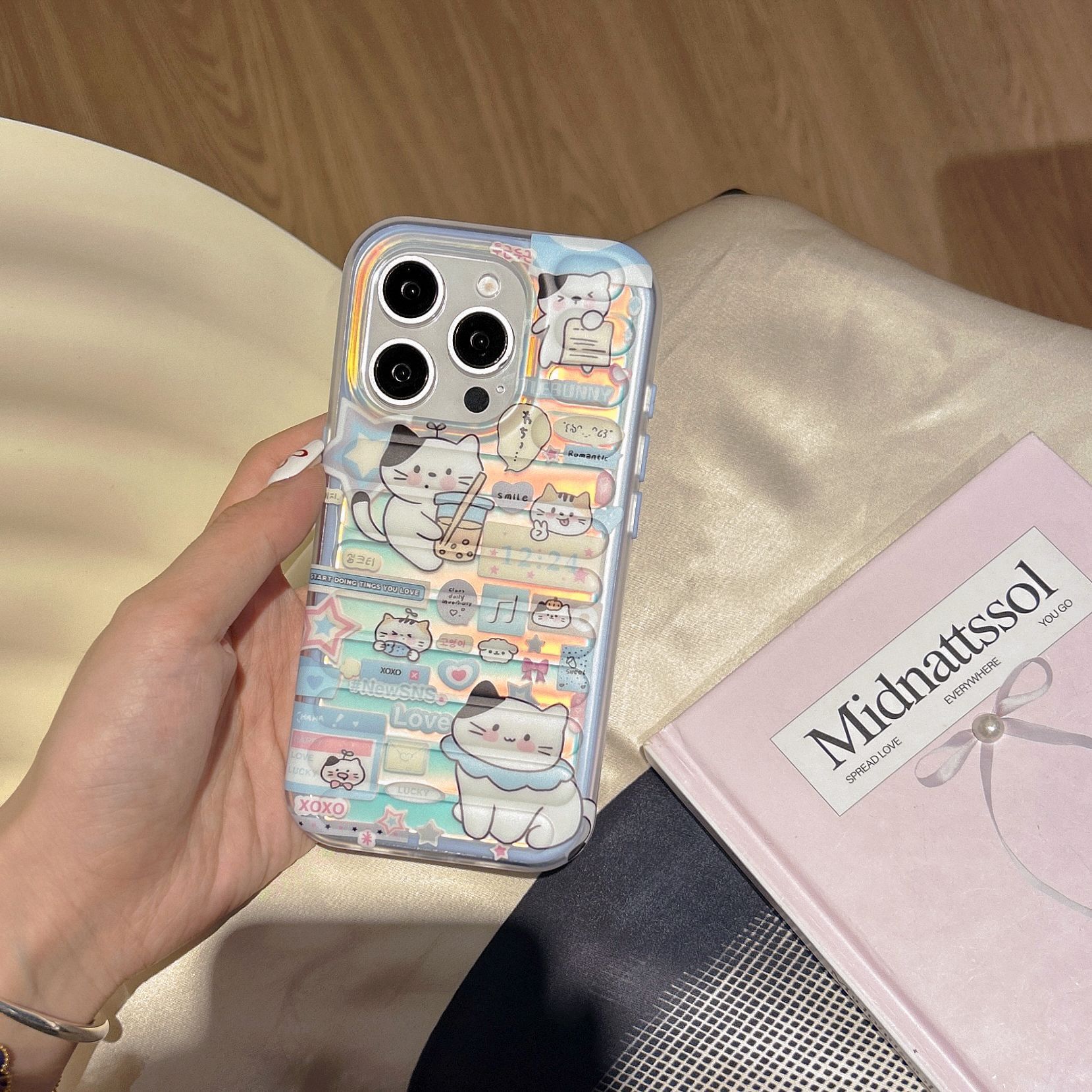 Kitten Transparent Phone Case Compatible with iPhone 17 Pro Max Full Coverage Protective Case iPhone 16/15 Pro