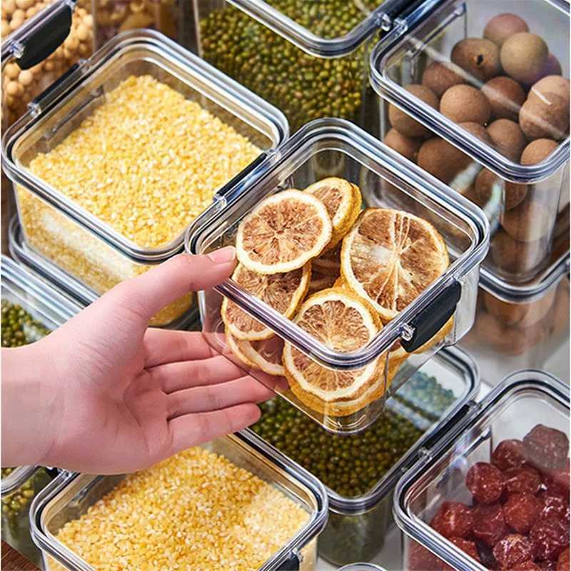 Kitchen Storage Box Food Storage Container Sealed Moisture-proof Grain Storage Tank with Lid Coffee bean noodles Bottle Canister Y251126