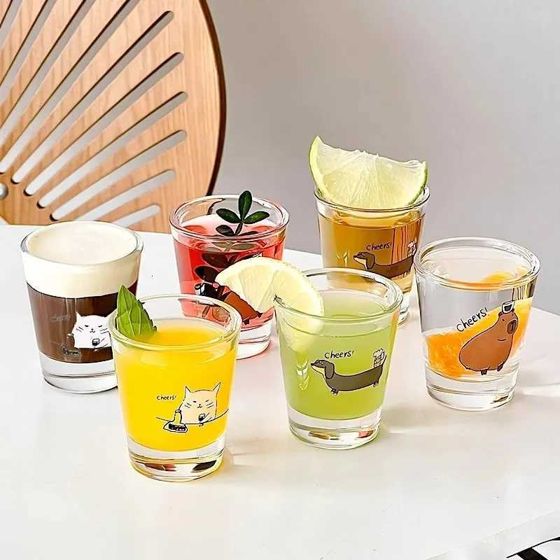 Korean style Cute Shot Glass Cups Creative Small Wine Glasses CupsSoju Liquor Cup Set Ideal for Whiskey Tequila and Liquor C251126