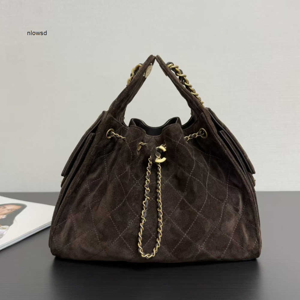 hot Shoulder Handbags 2025 Designer Bag String Bucket Tote Large Hobo Suede Leather Gray Casual Dia Lattice Long Chain Crossbody Fashion Brand 25C