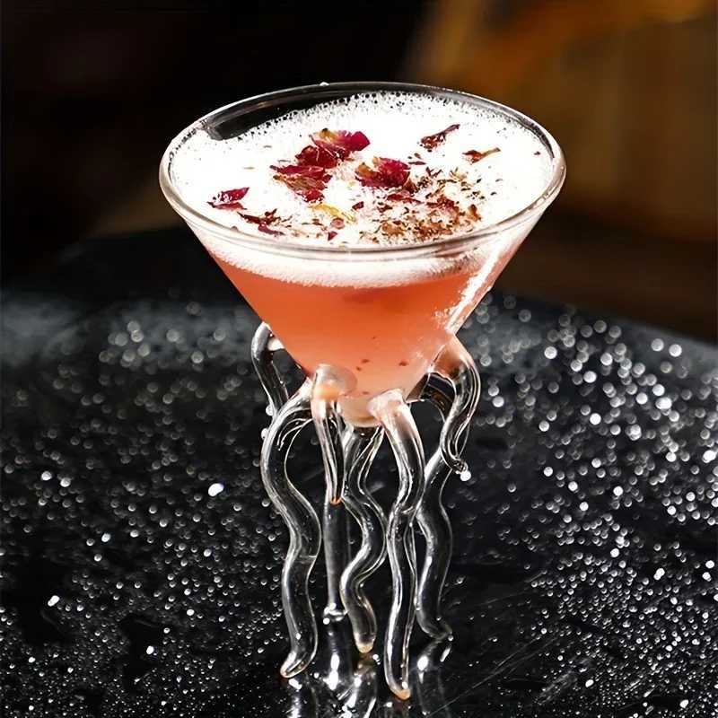Octopus Cocktail Glass Jellyfish Martini Cup Creative Beverage Bar Tool Bar Party Whiskey Glass Christmas Gift Wine Glasses C251126