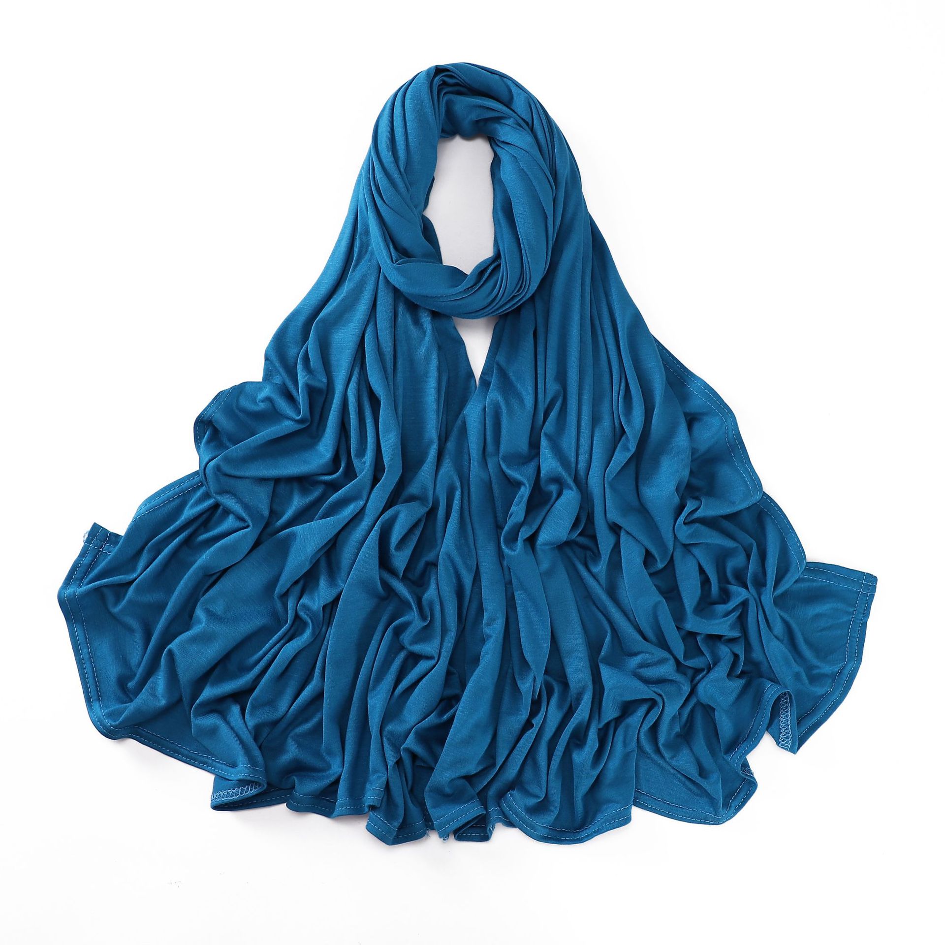 K521 Pure color mercerized cotton scarf soft breathable modal long scarf monochrome sweat cloth jersey hijab headscarf A41