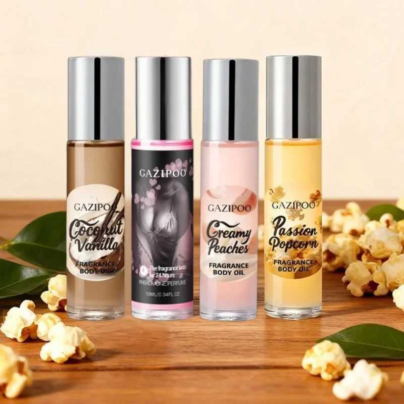 French Gourmand Scent Rollon Perfume Popcorn Cookie Cream Vanilla Coconut Lasting Eau De Toilette Portable Sweet Fragrance C251126