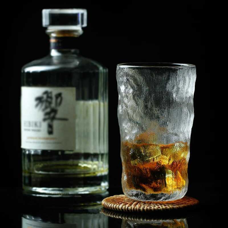 Net Red Japanese Glacier Cup Crystal Hammered Whiskey Glass Small Tea Cup Household Drink Water Cup Liquor Plum Wine C251126