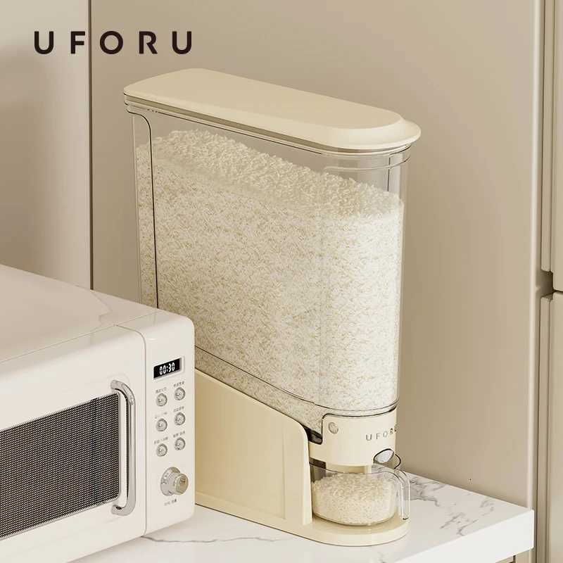 UFORU kitchen item free Press type rice drum household insect-proof moisture-proof sealed food grade organize rice box Y251126