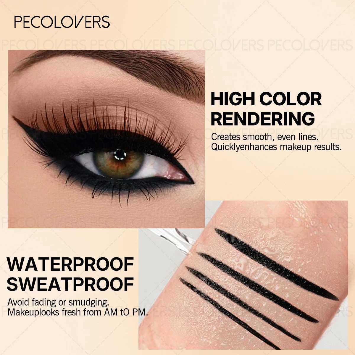 1 Set 3 Pcs Black Gel Matte Smooth Glide Eyeliner Ultra-Smooth Eyeiner Pen For All Types Easy To Slide Blend Perfect GiftsT251126