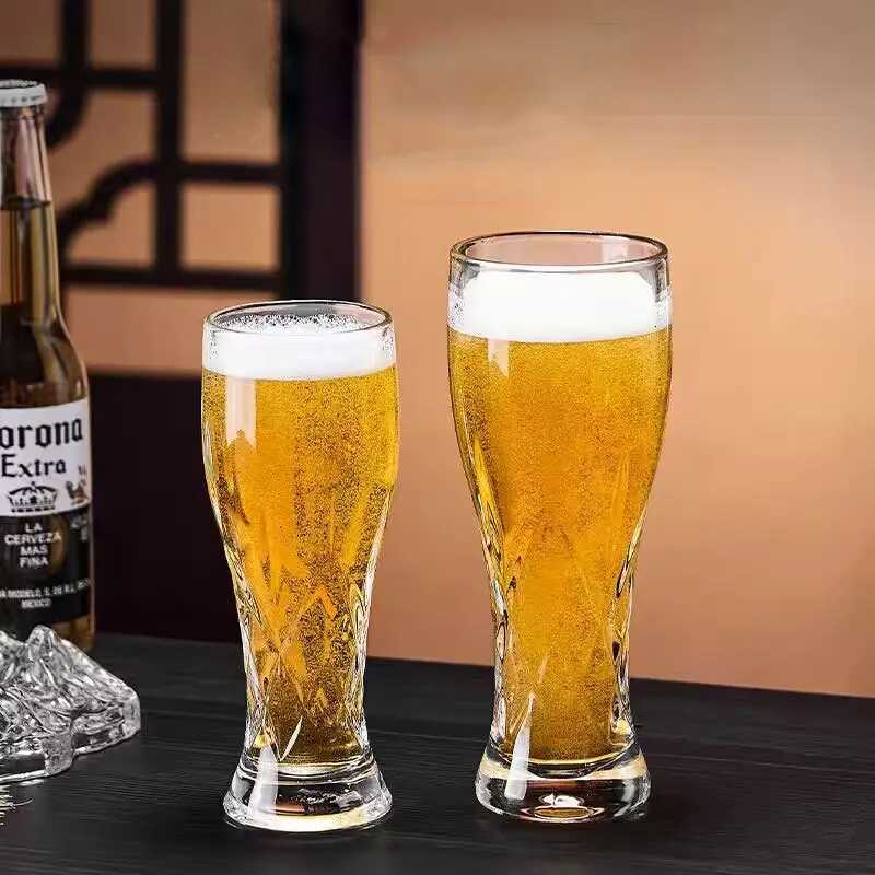 330ml/500ml Creative Carved Beer Mugs High-end Home Glass Cups Thickened Large-capacity Craft Cups Draft Beer Cups Wine Glass C251126
