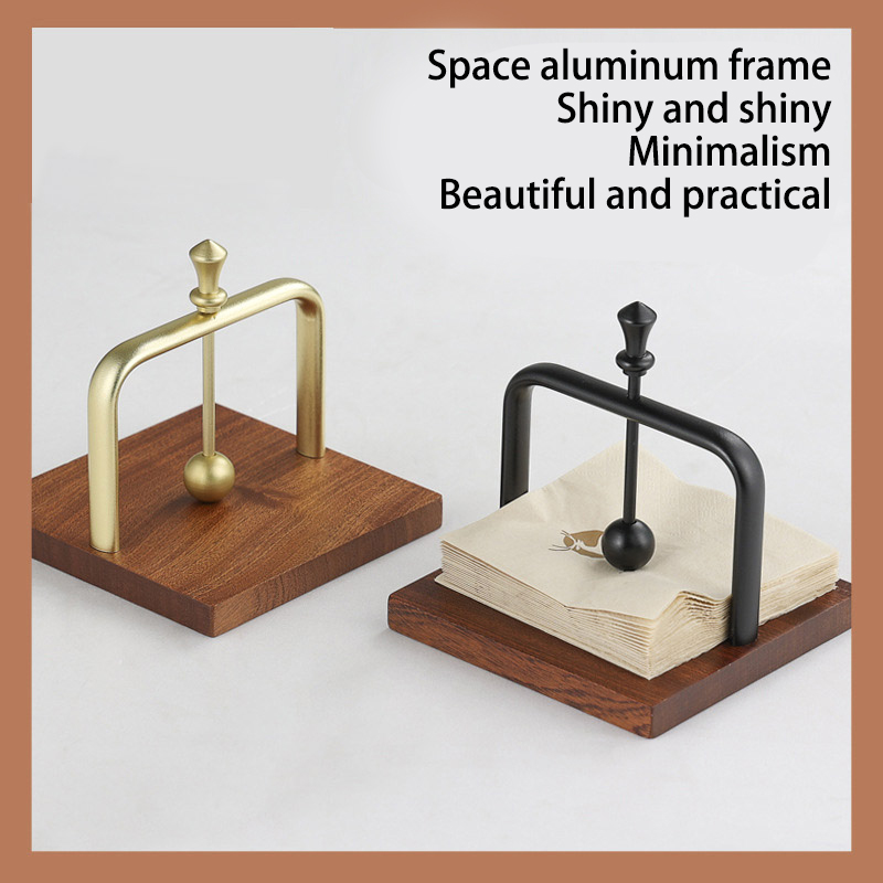 Coffee shop napkin holder Western restaurant tissue holder solid wood hotel tissue holder desktop