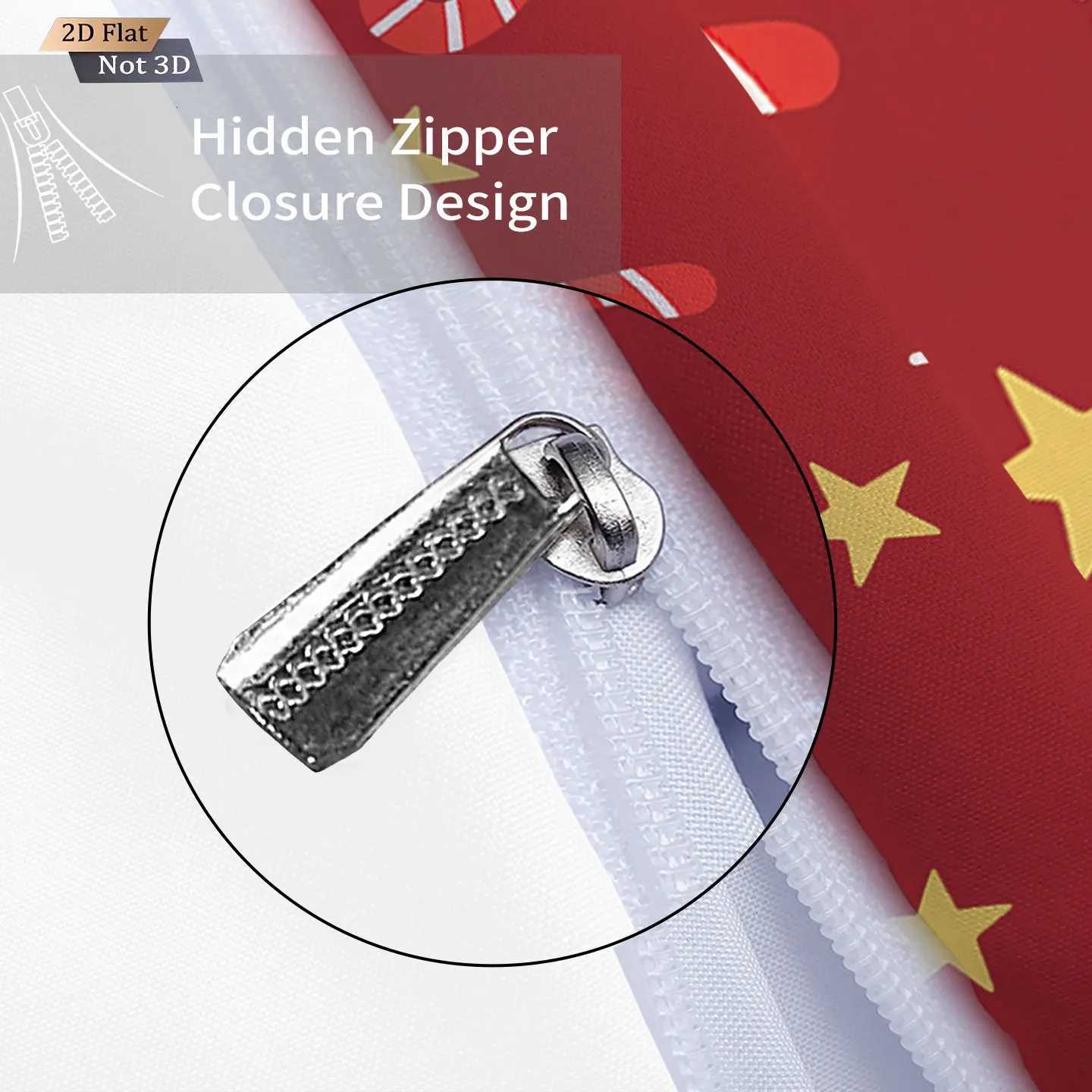 Christmas 3pcs Christmas red star printed coreless bedding comfortable multi size bedroom and dormitory duvet covers machine washable Y251126