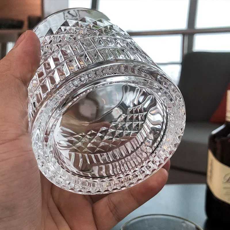 330ml Vintage Cup Transparent Crystal Glass Whiskey Cup Brandy European Style Wine Glasses Cups Wholesale Cups Drinking Glass C251126