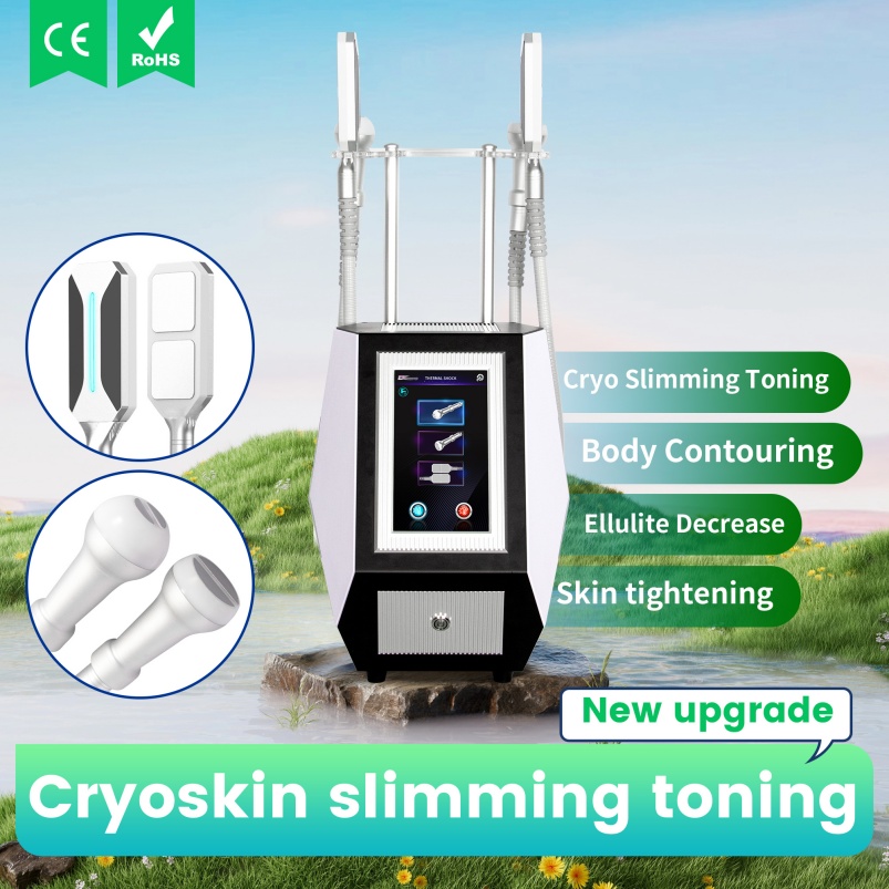 Hot and Cold Skin Tightening Loss Weight Body Slimming Equipment Face Body Cryo Skin Cooling Professional T Shock Skin Cool
