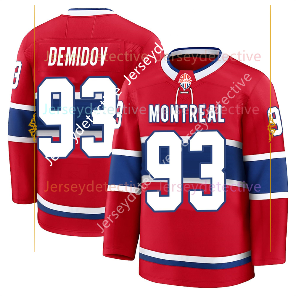 Men Women Youth Hockey Jersey IVAN DEMIDOV Nick Suzuki Cole Caufield Lane Hutson Slafkovsky Brendan Gallagher Jake Evans Laine Christian Dvorak