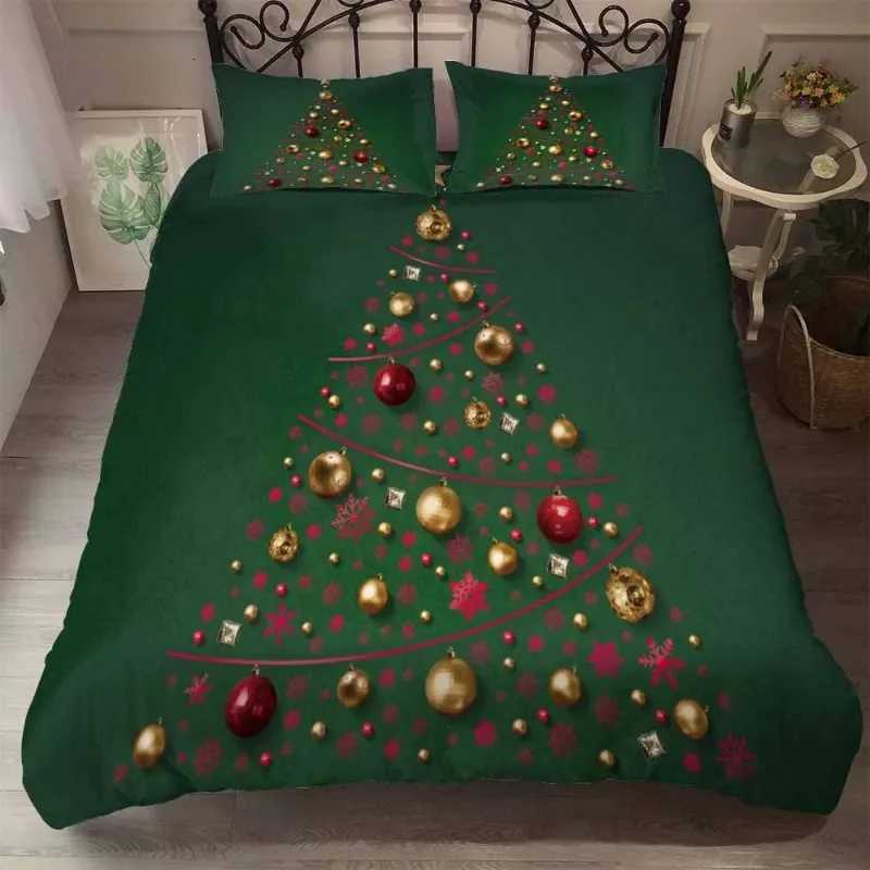Christmas Happy Christmas Snowflake Bedding Set Decoration US CalifKing 260x240 Full 200x230cm Duvet Cover Sets 2 People Bedclothes Thick Y251126