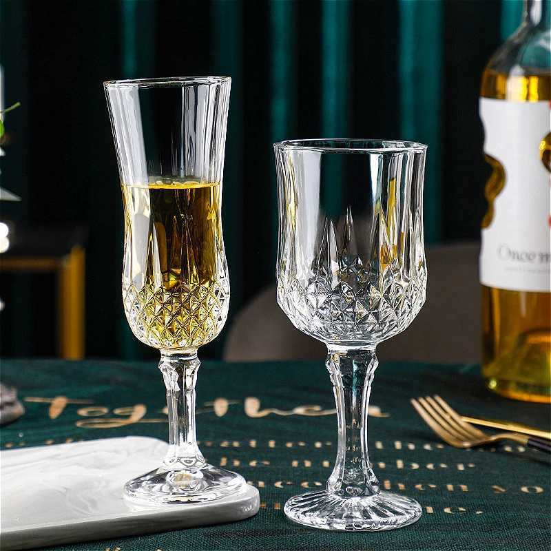 62oz/55oz/79oz/53oz Luxury Diamond Carved Red Wine Glass Transparent Cocktail Glass Premium Champagne Glass Bar Glassware C251126