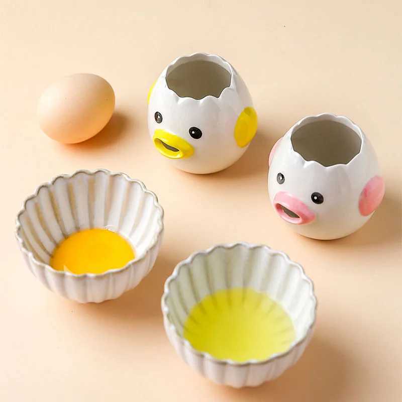 Egg White Separator Cartoon Shaped Ceramic Egg Yolk Separator Household Baking Tool Egg Liquid Filter Y251126